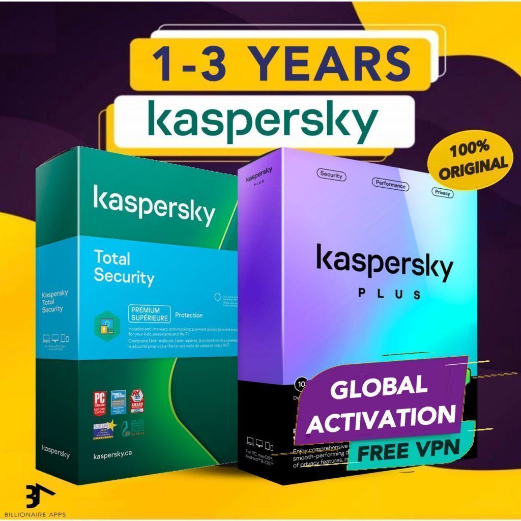 Kaspersky Total Security Antivirus | Kaspersky PLUS | 1 to 6 PC Device 1 to 3 ปี | GENUINE