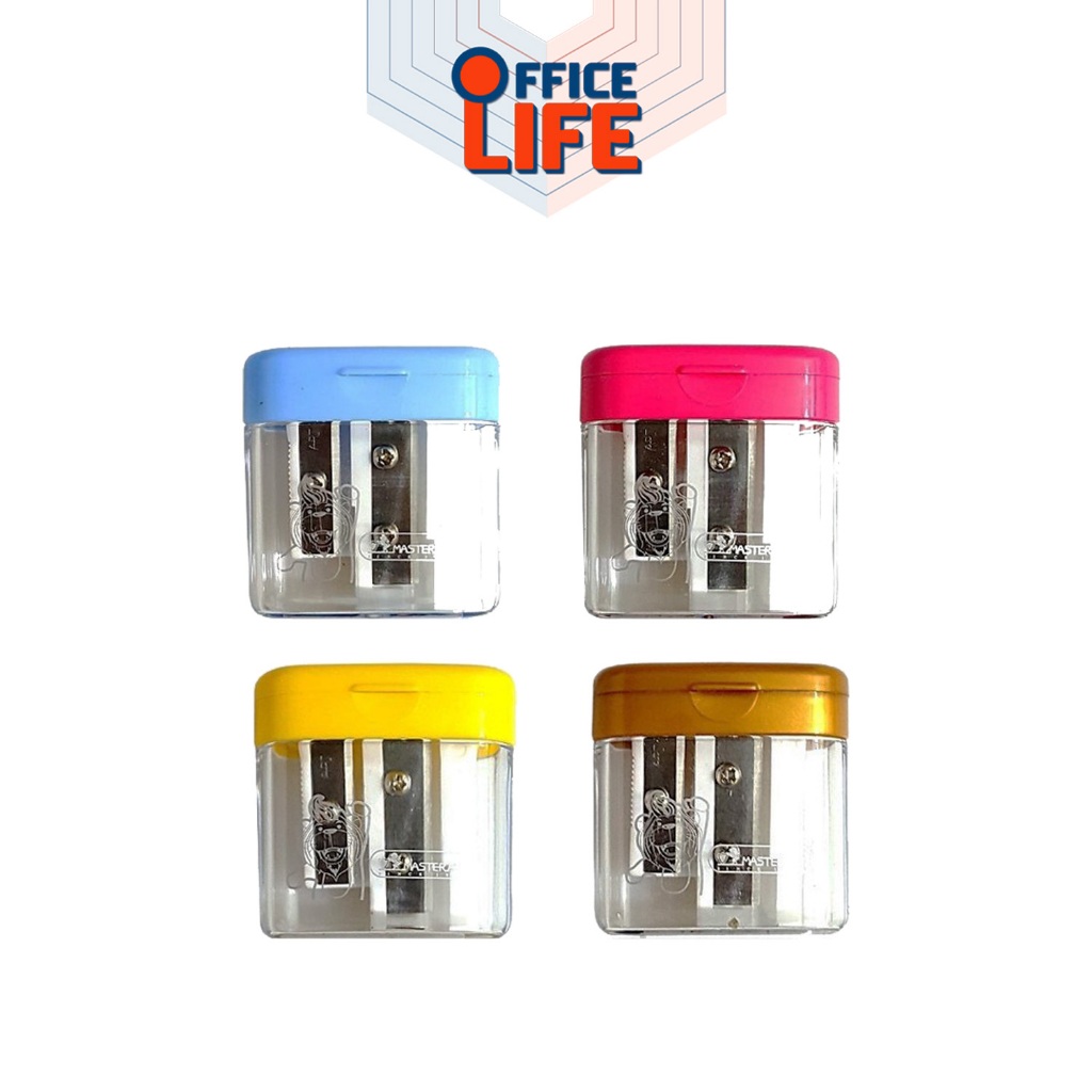 Master Art มาสเตอร์อาร์ต กบเหลาดินสอ กบเหลา 2 รู No.8 (1 ชิ้น / สุ่มสี)