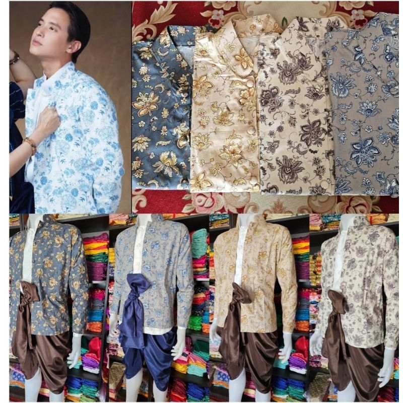 ชุดไทยผู้ชาย ชุดท่านขุน ชุดพี่หมื่น (เสื้อตัวในสีขาวเป็นแขนกุดนะคะ)