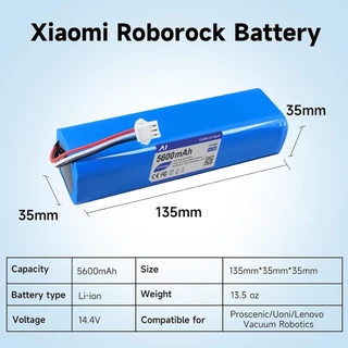 Battery แบตเตอรี่หุ่นยนต์ดูดฝุ่นอัตโนมัติ For MisterRobot รุ่น SelfClean Laser, Autobot Storm3, Roidmi Eve, Lydsto R1