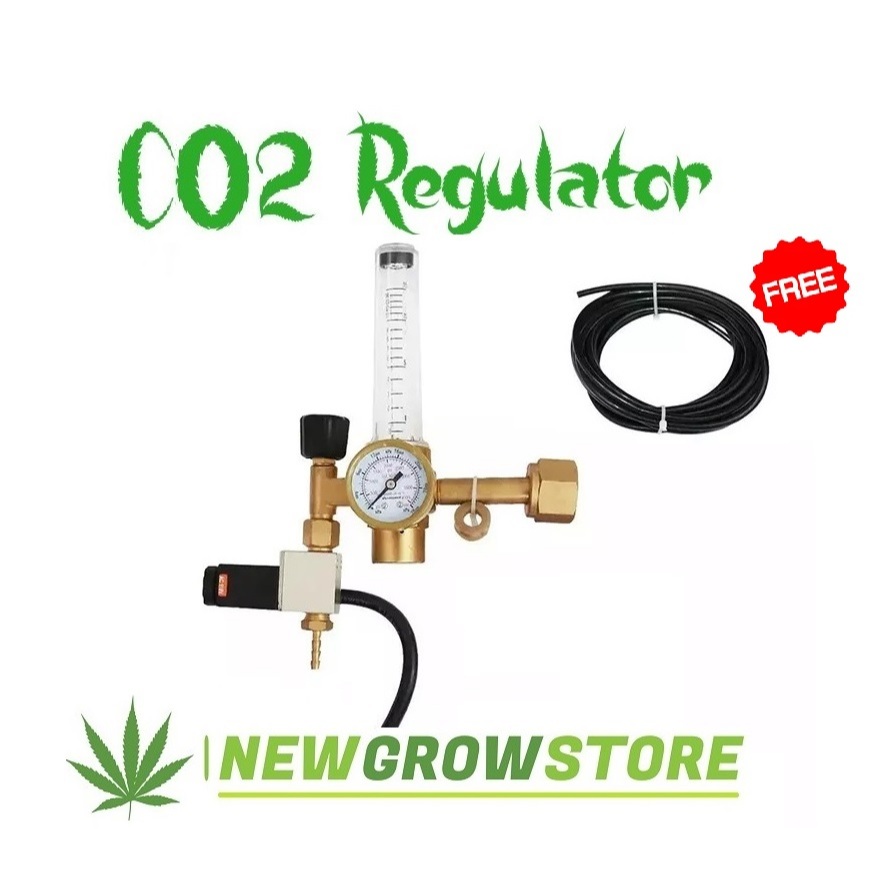 [ส่งฟรี] เครื่องวัด Co2 Regulator วาล์วเปิด-ปิด ในตัว (เกลียว CGA320) ควบคุมการไหลของแก๊ส CO2