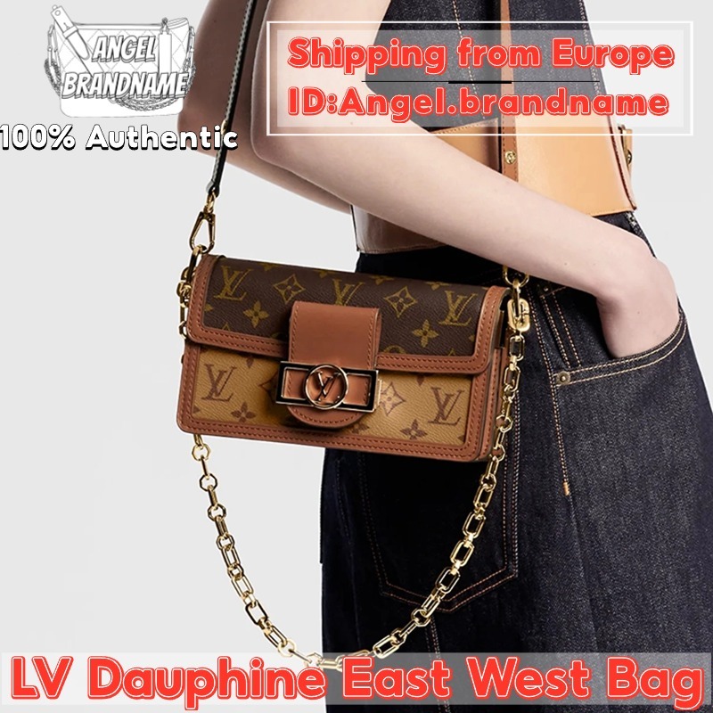 👜หลุยส์วิตตอง Louis Vuitton Dauphine East West Bag กระเป๋า สุภาพสตรี/กระเป๋าสะพายไหล่