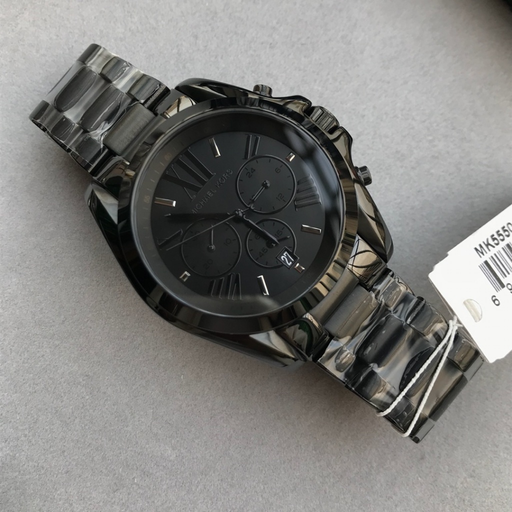 Michael Kors Bradshaw Chronograph 43 mm.  mk5550 สายสแตนเลสสีดำล้วน MK6058 35mm