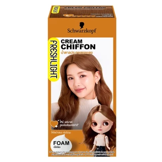 Schwarzkopf Freshlight Foam Color CREAM CHIFFON โฟมเปลี่ยนสีผม สีน้ำตาลประกายทองแดง 1 กล่อง