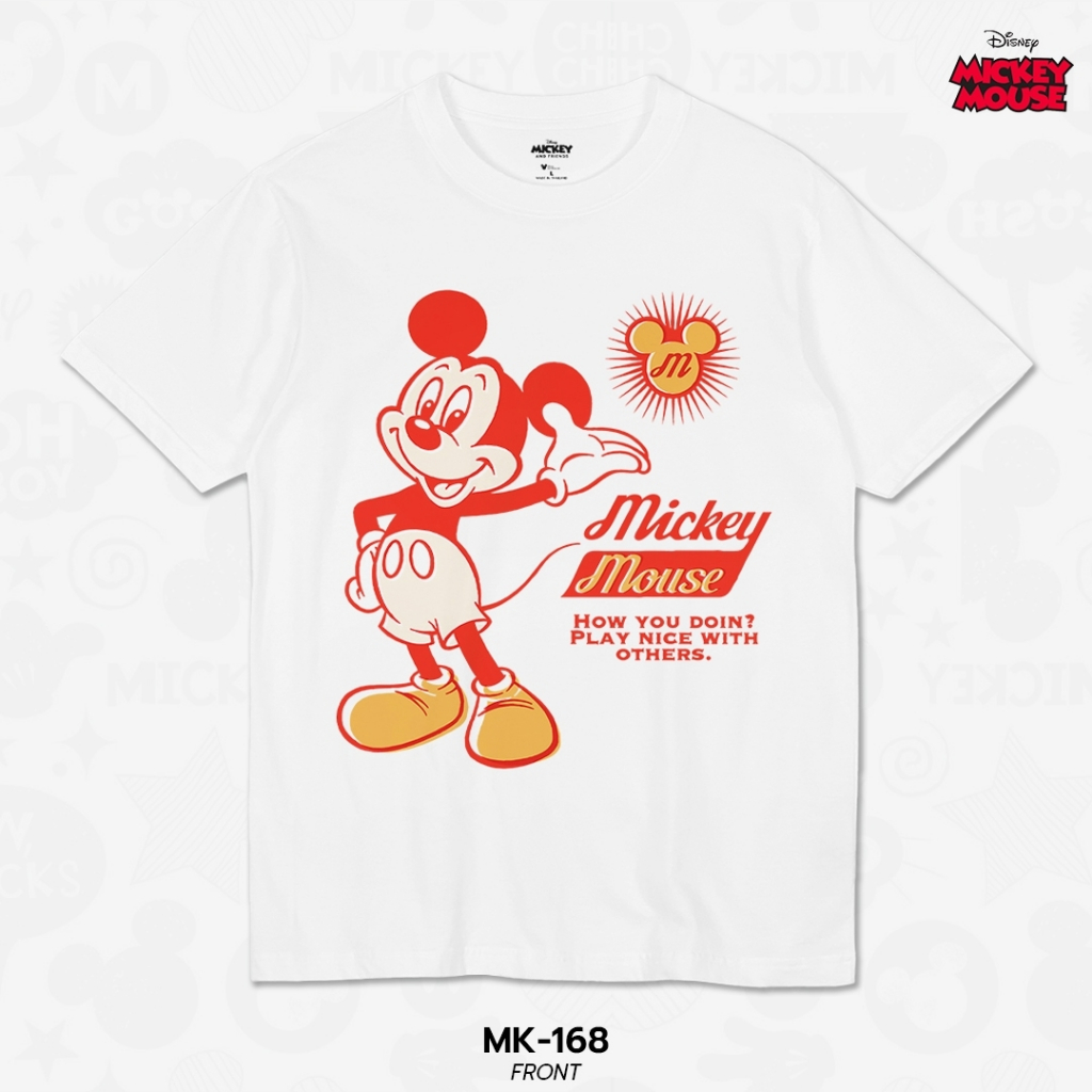 Power 7 Shop เสื้อยืดการ์ตูน มิกกี้เมาส์ ลิขสิทธ์แท้ DISNEY  (MK-168)