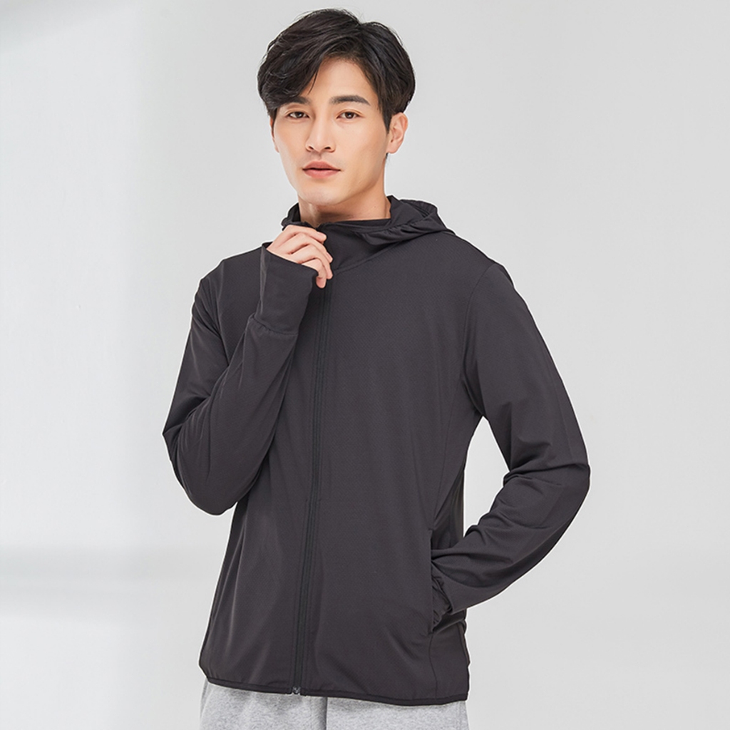 U+ Sun Coat Anti-UV Breathable Skin Coat เสื้อกันหนาวหมวกกันน็อกสำหรับผู้ชาย Comfort Ice Feel Bre