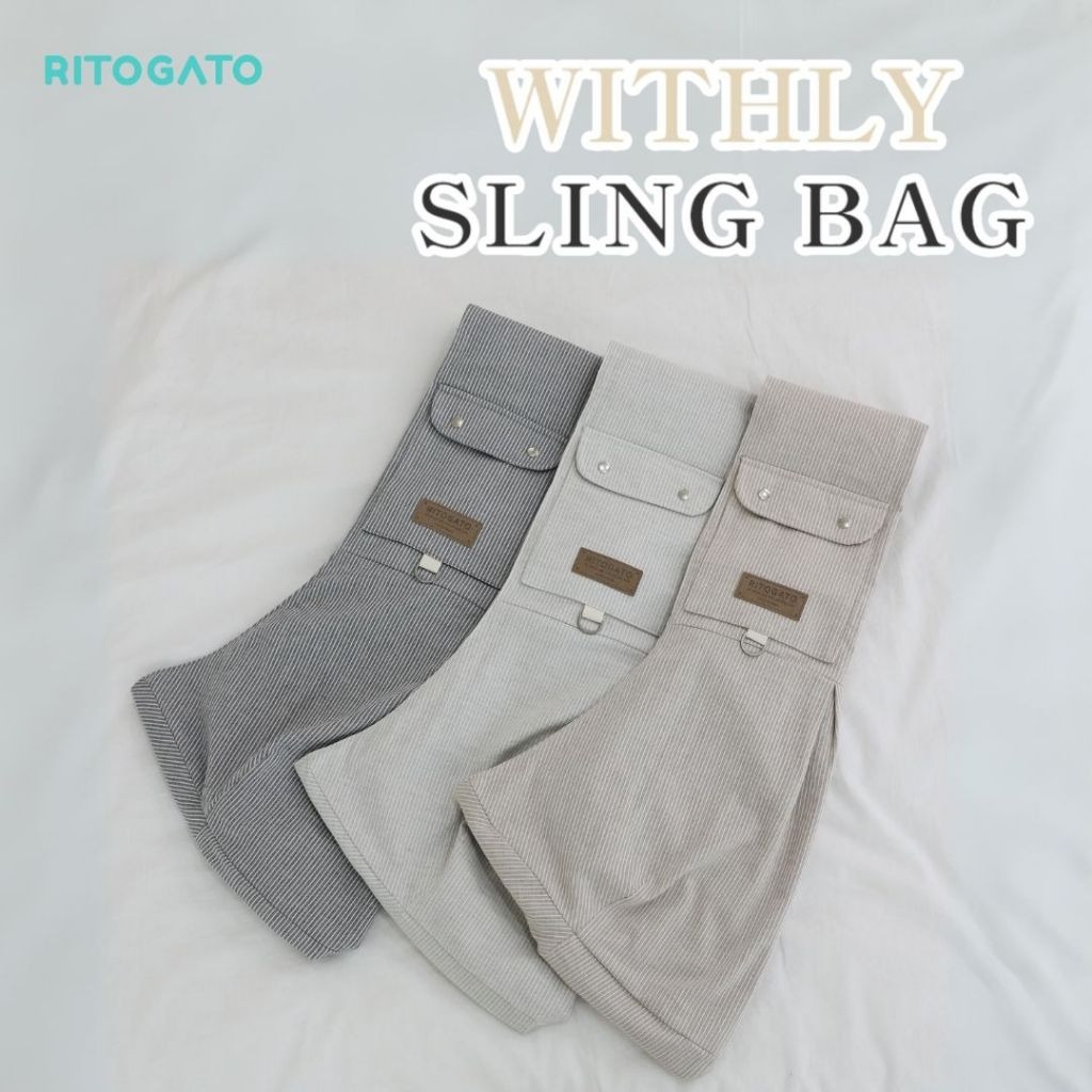 Ritogato Withly Length Adjustable Slingbag เป้อุ้มสำหรับสัตว์เลี้ยง นำเข้าจากเกาหลี