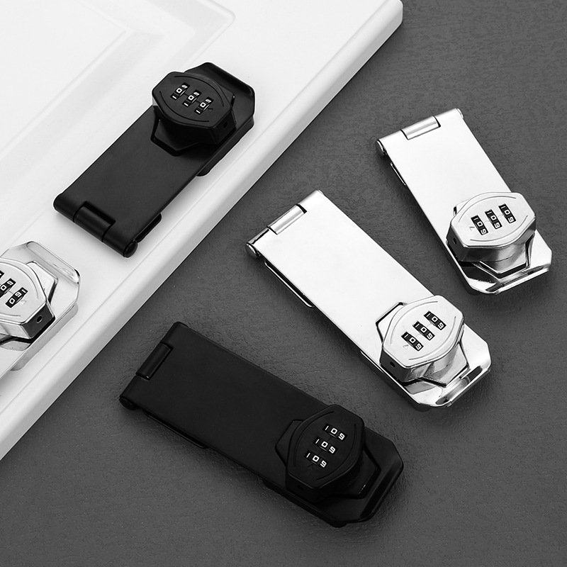 กลอนล็อคประตูแบบใส่รหัสผ่าน กลอนล็อคประตู ลิ้นชัก แบบใส่รหัสผ่าน3หลัก ไร้กุญแจ อุปกรณ์ล็อคประตู - รูปที่ 2