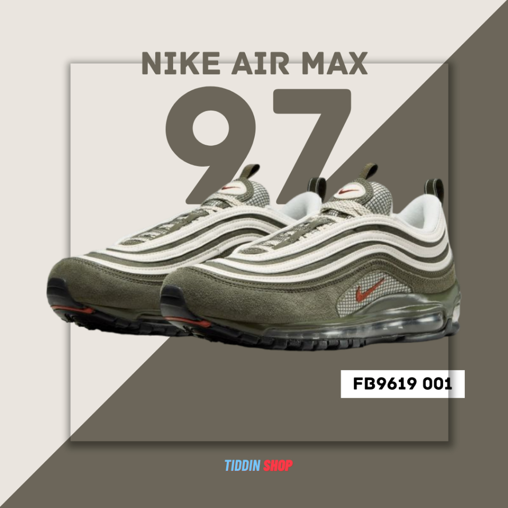 รองเท้าผู้ชาย Nike Air Max 97 SE 'Cargo Khaki' [ลิขสิทธิ์แท้ ป้ายไทย ][รหัส FB9619 001 ]
