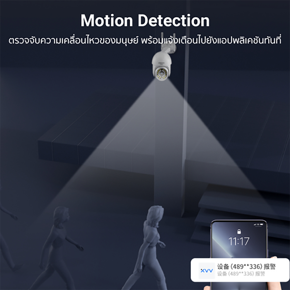 [ลดเหลือ 849] Xiaovv P12 2MP WiFi Outdoor Security Camera 2K with Full-Color Night Vision -1Y