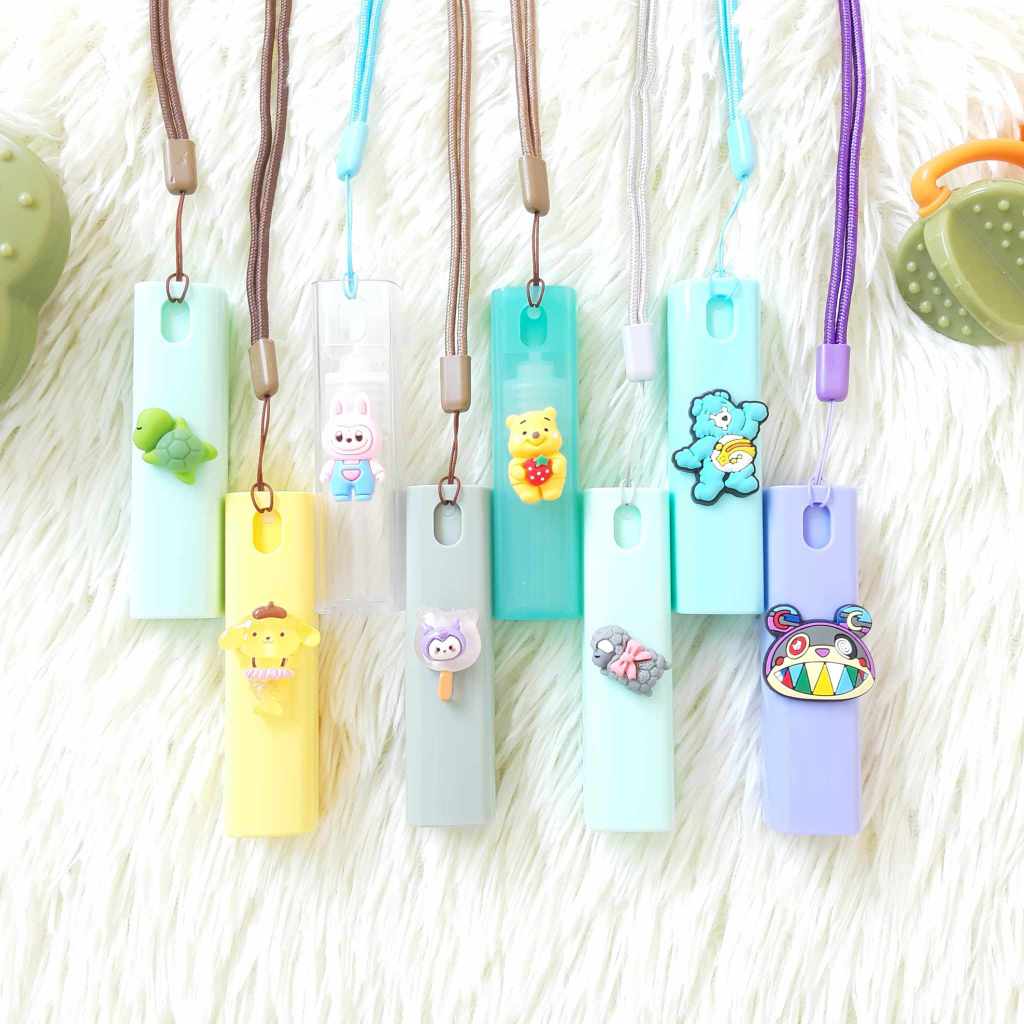 พร้อมส่งในไทย ขวดสเปรย์พกพา ทรงลิปสติก ขนาด 10 ML. พร้อมสายคล้องคอ ขวดสเปรย์แอลกอฮอล์
