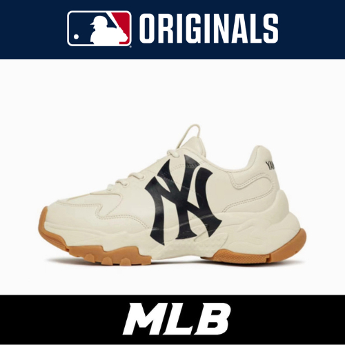 ของแท้ 100% MLB รองเท้าผ้าใบ newyork yankees รองเท้ารุ่น 3ASHC101N-50BGL - สีครีม
