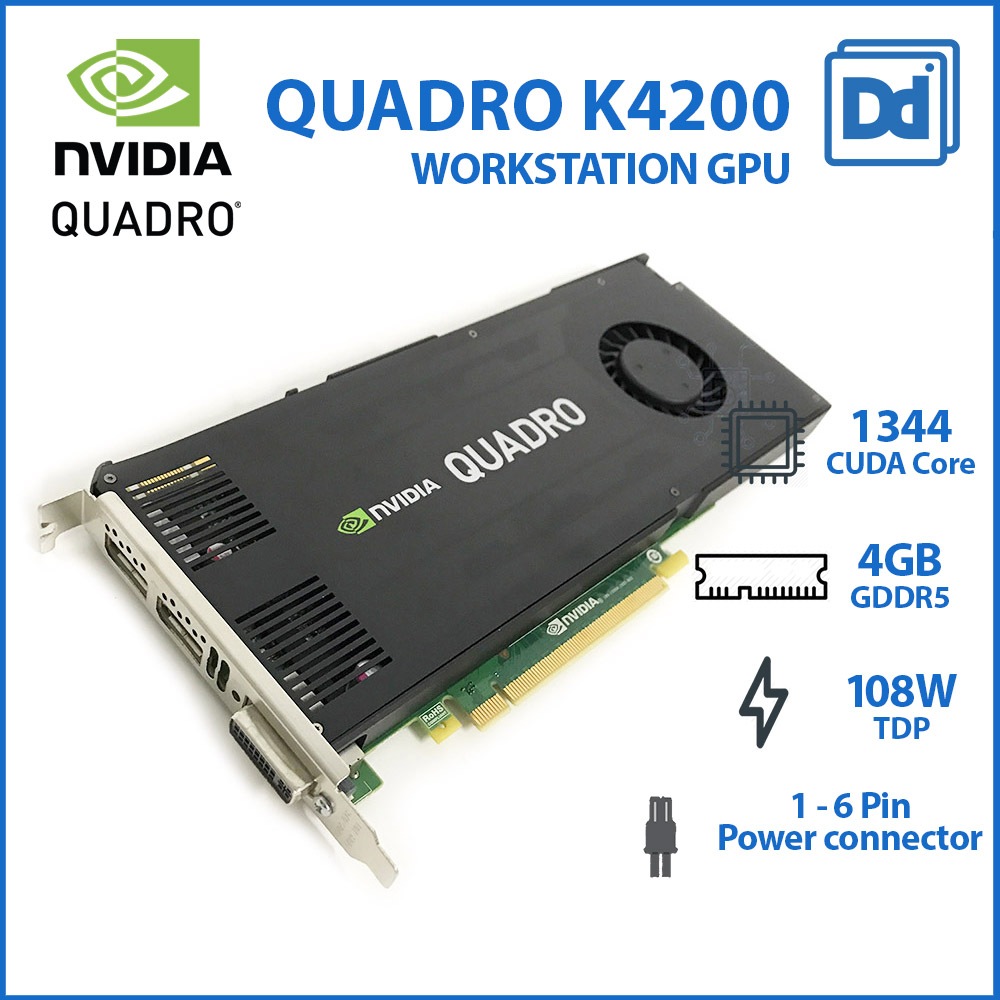 NVIDIA Quadro K4200 4GB Workstation graphic card การ์ดจอทำงาน CAD Solidworks NX