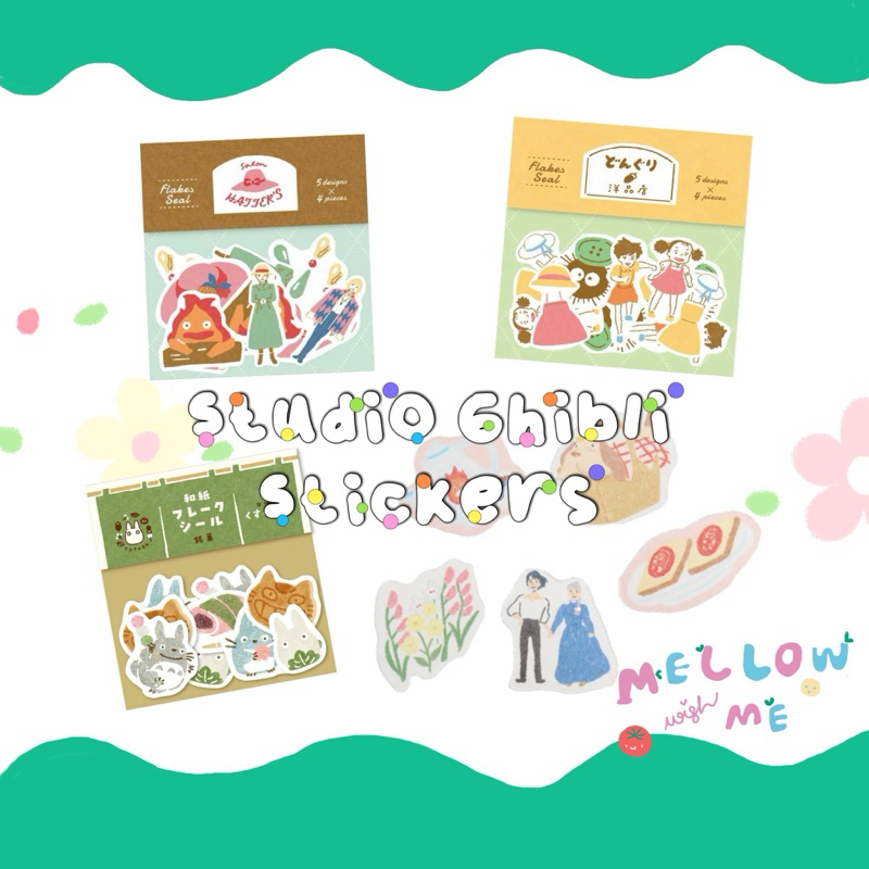 {พร้อมส่ง} studio ghibli stickers