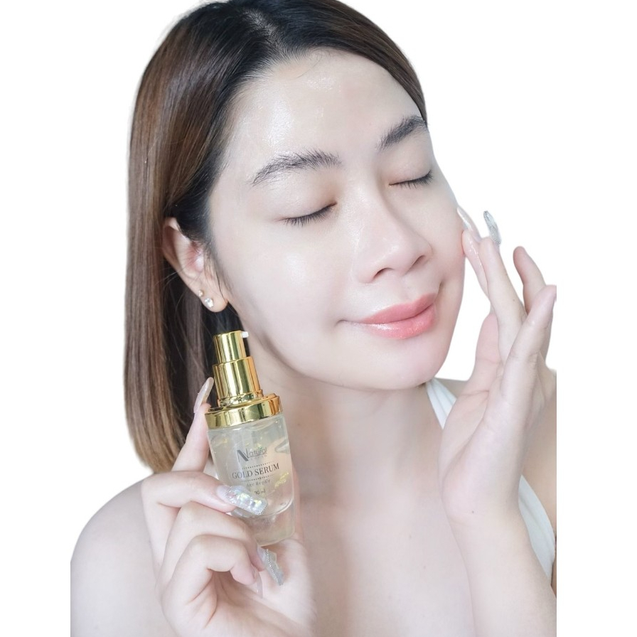 เซรั่มทองคำ24k ลดฝ้า ลดริ้วรอย ปรับผิวกระจ่างใส ผสมโสมเกาหลี (30ml) Gold Ginseng Serum Natural Sense ราคา ถูกที่สุด ดีลบีเคเค