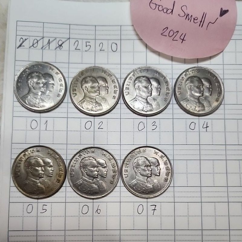 (2520, 23) เหรียญกษาปณ์ 1 บาท ที่ระลึกกีฬาเอเชี่ยนเกมส์ ครั้งที่ 8  (ส่วนผสมนิกเกิล-ทองแดง สภาพใช้แล