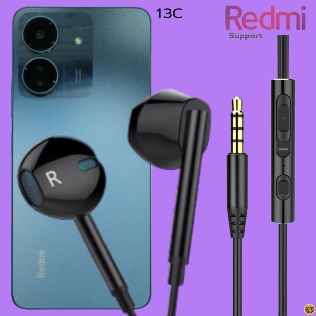 หูฟัง สมอลทอล์ค สำหรับ Redmi Aux 3.5mm เรดมี่ 13C สวมใส่สบาย เสียงดี เบสนุ่ม เพิ่ม-ลดระดับเสียง M15