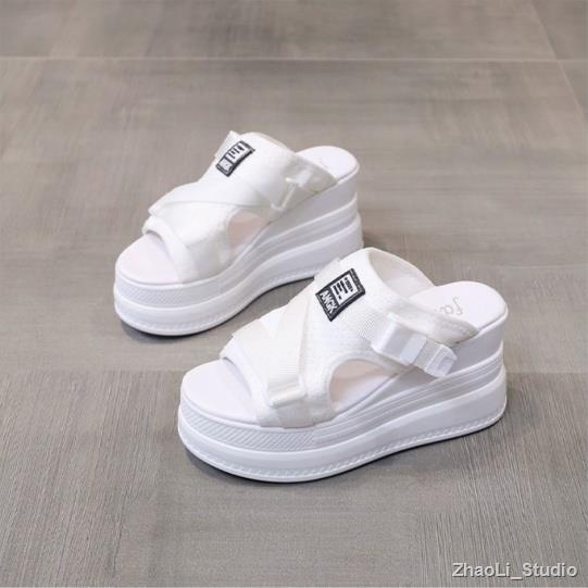 รองเท้าส้นเตารีด รองเท้าแตะแฟชั่น ส้นสูง9cm/3.5นิ้ว ไม่ลื่น งานมาใหม่สวยมากคะ 3สี ราคา ถูกที่สุด ดีลบีเคเค แกลเลอรีภาพที่ 8
