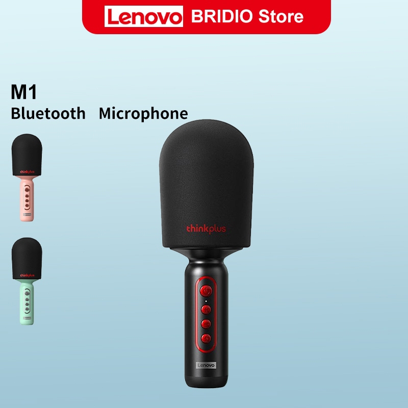 Lenovo M1 พกพาบลูทู ธ คาราโอเกะดีเจไมโครโฟนมือถือไมโครโฟนลำโพงมืออาชีพไร้สายบ้าน KTV