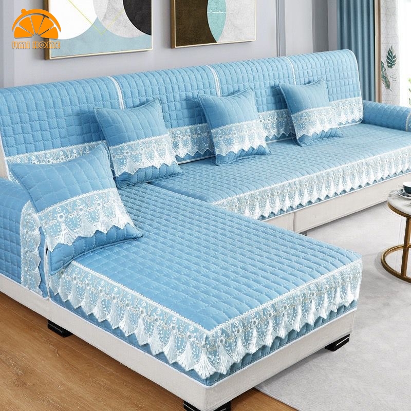 Sofa Cover ปลอกโซฟาสีทึบเรียบง่าย ปลอกโซฟาเต็มตัว ปลอกโซฟากันลื่น เบาะโซฟา สากล 1/2/3/4 ที่นั่ง ปลอกโซฟาแบบปรับนอนได้