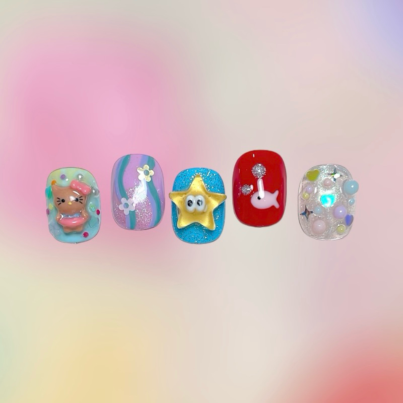 playpaint เล็บปลอม handmade สไตล์เกาหลี