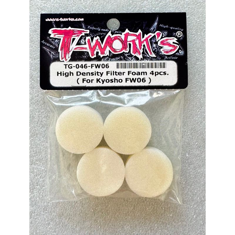T-work’s TG-046-FW06 High Density Filter Foam 4pcs. ( For Kyosho FW06 )