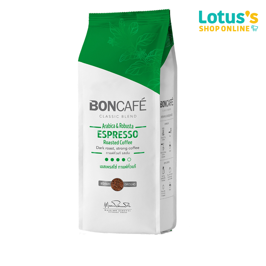 บอนกาแฟ คลาสสิค เบลนด์  กาแฟคั่วแท้ ชนิดบด เอสเพรสโซ่ 250 กรัม BONCAFE ESPRESSO 250 G.
