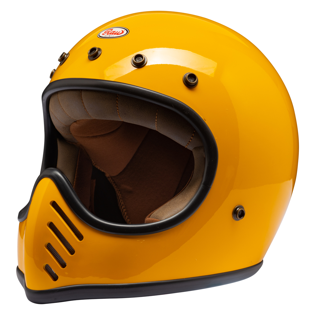 RAW VINTAGE HELMET | YELLOW / BLACK