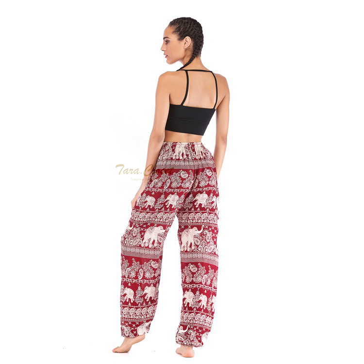 COM504 TARA Pants กางเกงช้างจั๊มปลายขา เอวยางยืด มีสายในตัว  ผ้าไหมอิตาลี ผ้าเบาใส่สบาย ผ้าดี ไม่ขาดง่าย ช้างไม่กลับหัว ราคา ถูกที่สุด ดีลบีเคเค แกลเลอรีภาพที่ 6