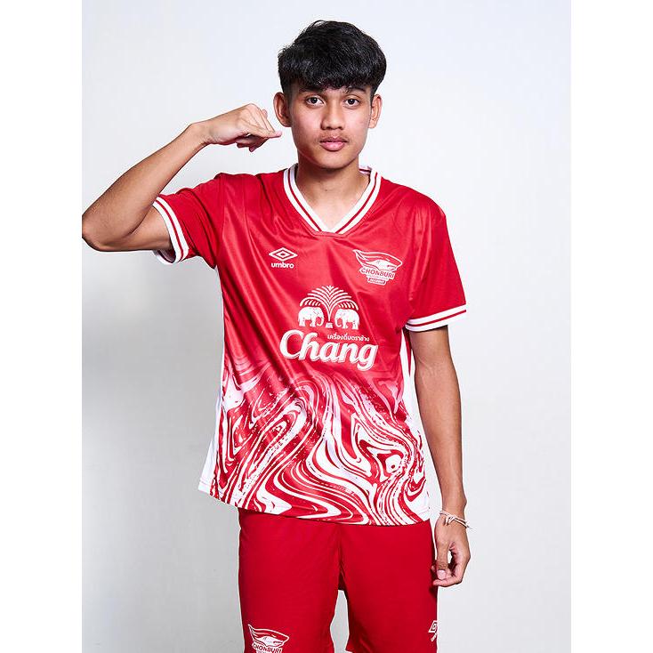 ของแท้ UMBRO เสื้อแข่ง ชลบุรี เอฟซี อะคาเดมี่ สีแดง Chonburi FC Academy ฤดูกาล 2023/24
