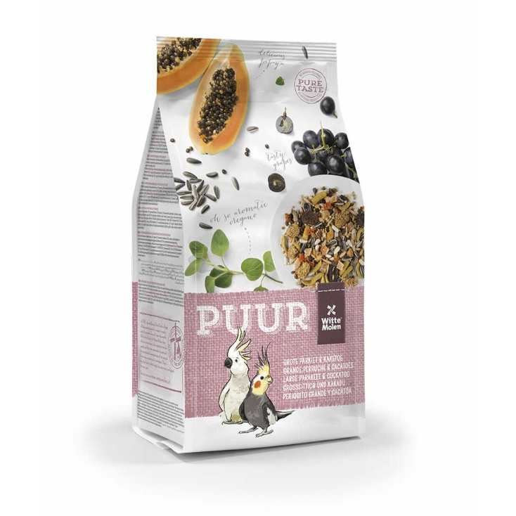 Puur อาหารนกแก้วเกรดพรีเมี่ยม (750 G.-2 KG.) สำหรับค็อกคาเทล