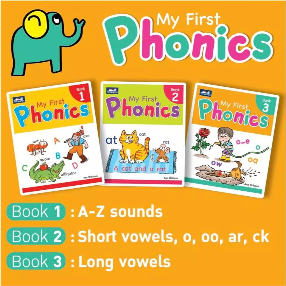 My First Phonics เล่ม 1 - 3 ชุด เริ่มต้นอ่านสะกดคำ เก่งอังกฤษ ระดับอนุบาล ธารปัญญา เลือกเล่มได้ [TP]