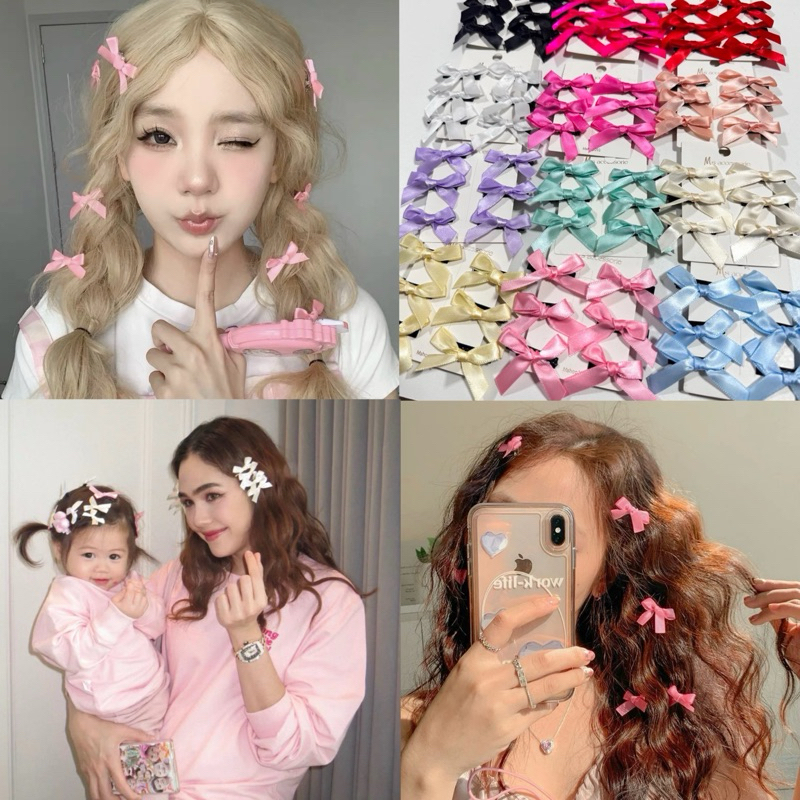 พร้อมส่ง กิ๊บติดผมโบว์จิ๋ว กิ๊บแม่ชม กิ๊บจิ๋วY2K