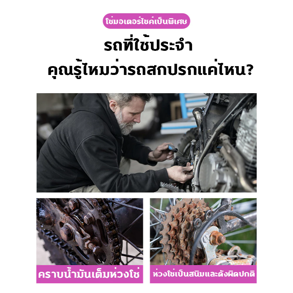 700mlสเปรย์หล่อลื่นโซ่ สเปรย์ล้างโซ่ น้ำยาล้างโซ่ ขจัดเสียงรบกวนที่ผิดปกต หล่อลื่น ทำความสะอาด ป้องกันสนิม thumbnail 4