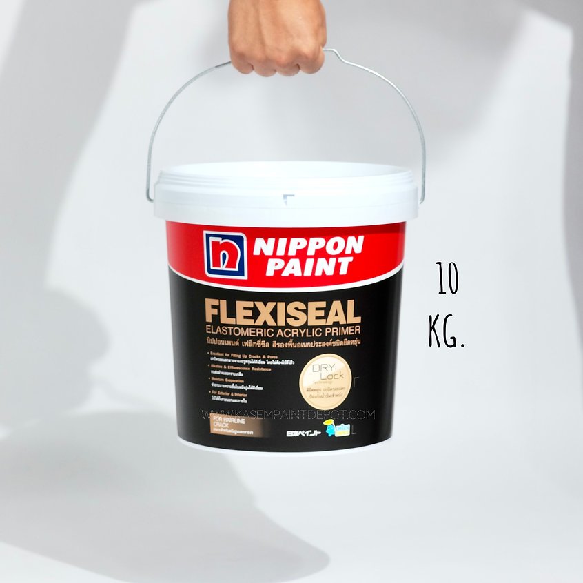 Nippon Flexiseal Primer 10Kg. รองพื้นปูนใหม่และเก่านิปปอน เฟล็กซี่ซีล  สีขาว