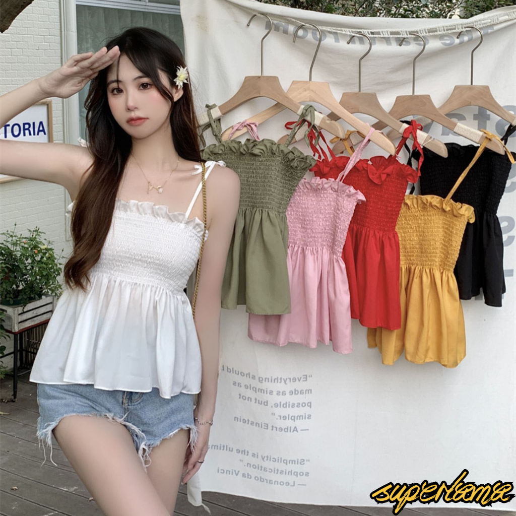 สายเดี่ยว เสื้อกล้ามผู้หญิง มีทั้งหมด6สี ทรงสวย สวมใส่สบาย #1902111