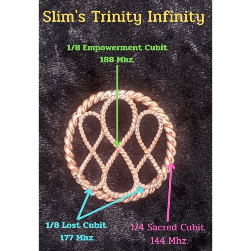 จี้ห้อยคอพร้อมสร้อยคอ Slim's Trinity Infinity Tensor Ring (คลื่น 144 ,188 , 177 Mhz)