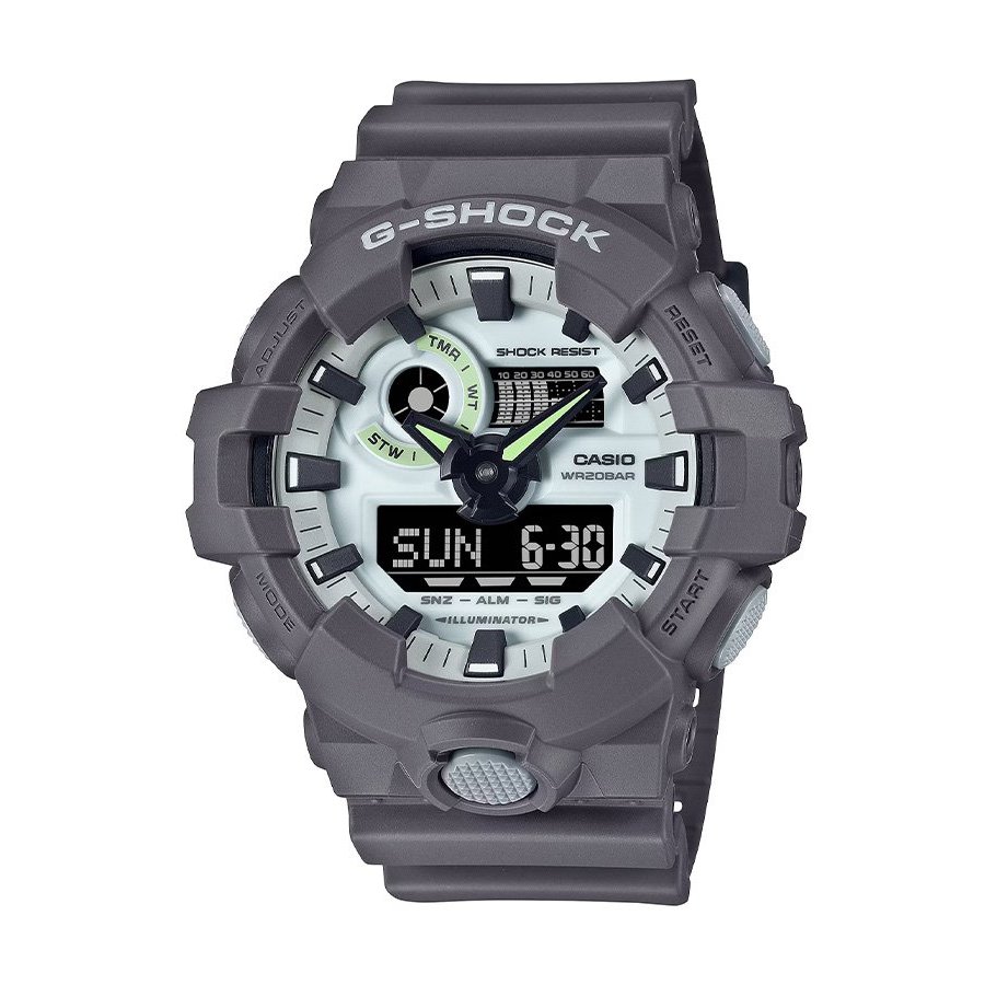 Casio G-Shock นาฬิกาข้อมือผู้ชาย สายเรซิน รุ่น GA-700HD-8A - สีเทา