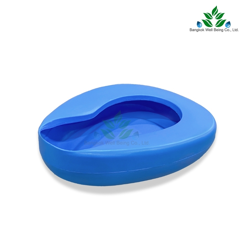 หม้อนอนผู้ใหญ่ Bed Pan Plastic หม้อนอนพลาสติก สีฟ้า กระโถนนอน สำหรับผู้ป่วย กระโถนผู้ใหญ่ ที่รองปัสสาวะ 27x34x8 ซม.