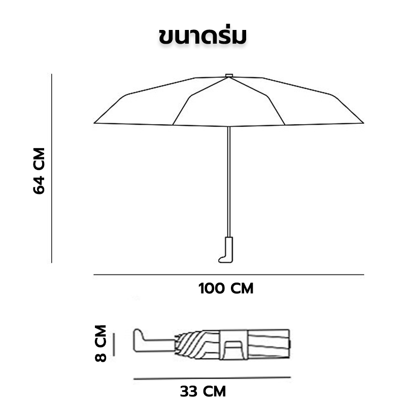 ร่ม Zuodu [ZD205] Sun Protrction Umberlla ร่มพับขนาดใหญ่ เหมาะสำหรับ 2 คน UPF50+ - DIMI — صورة 2