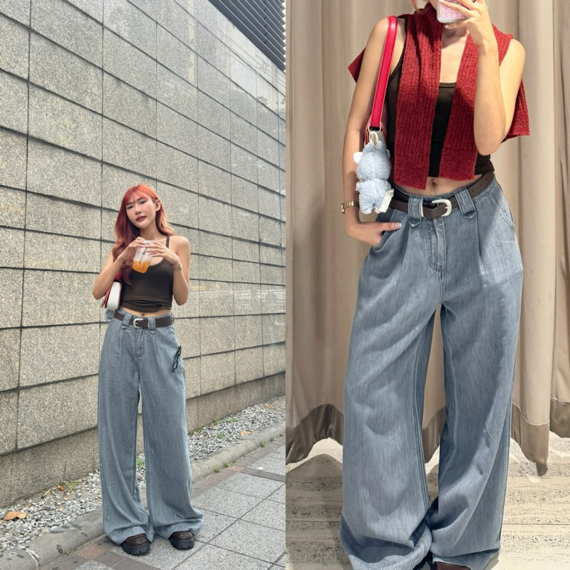 Soft Denim - ยีนส์กระบอกใหญ่ #2368