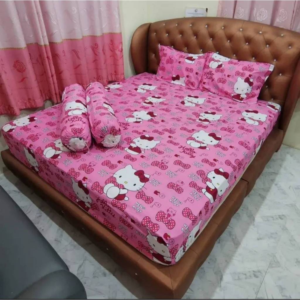 ผ้าปูที่นอนลายคิดตี้(เฉพาะผ้าปู1ผืน)ขนาด 3.5/5 และ6ฟุตผ้าคอตตอนหนาไม่ป็นขนสีไม่ตกราคาจำหน่ายปลีก-ส่ง - รูปที่ 3