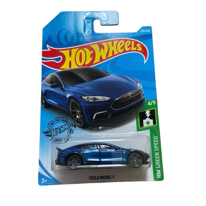 hot wheels tesla model s blue (T1)