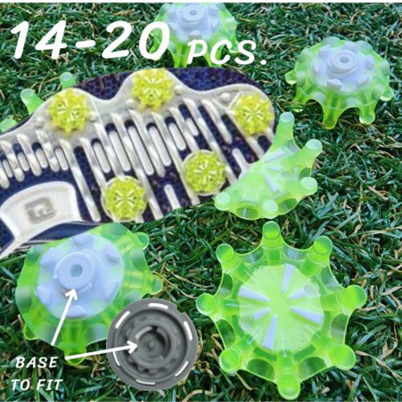 ปุ่มรองเท้ากอล์ฟ 14 -20 pcs. Spikes cleats golf Fast Twist 3.0 & tour lock insert system (light green)