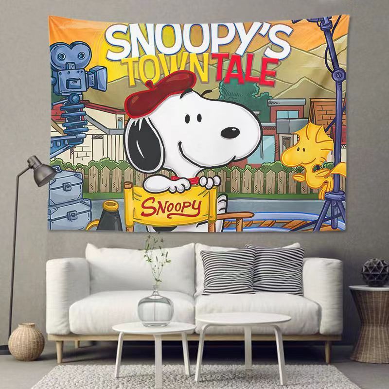ผ้าตกแต่งผนัง ผ้าแขวนผนัง ผ้าแขวนผนัง ลายการ์ตูนน่ารัก ขนาด King size 200x130 cm สำหรับตกแต่งบ้าน