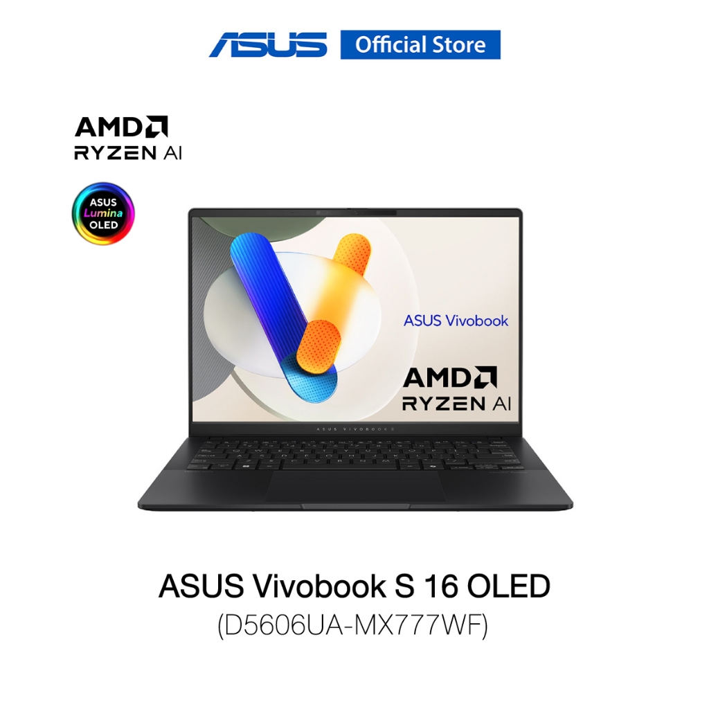 ASUS Vivobook S 16 OLED (D5606UA-MX777WF) 16" 3.2K (3200x2000) OLED, AMD R7-8845HS 3.8G, 16GB LPDDR5
