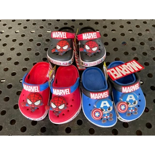 รอเท้าใหม่ล่าสุด รองเท้าเด็กหัวโต มีไฟ รัดส้น ลิขสิทธิ์ Marvel แท้ 100% พร้อมส่ง!!