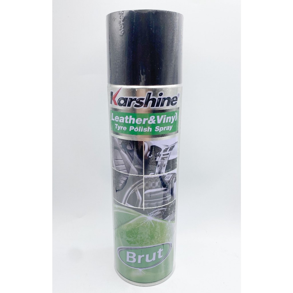 Karshine สเปรย์เคลือบเงาเบาะหนัง คอนโซล Leather&Vinyl Tyre Polish Spray ขนาด 500 ml.
