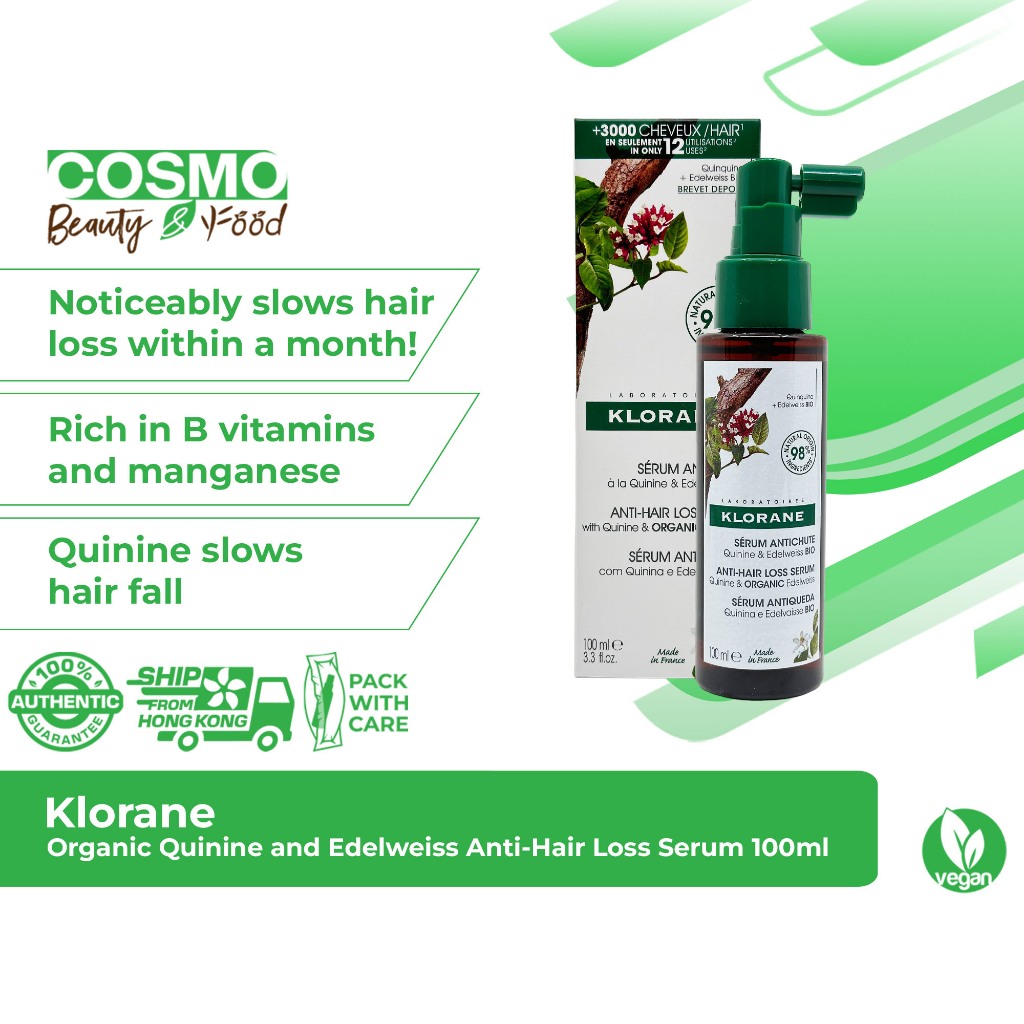 Klorane Organic Quinine and Edelweiss Anti-Hair Loss Serum 100ml
