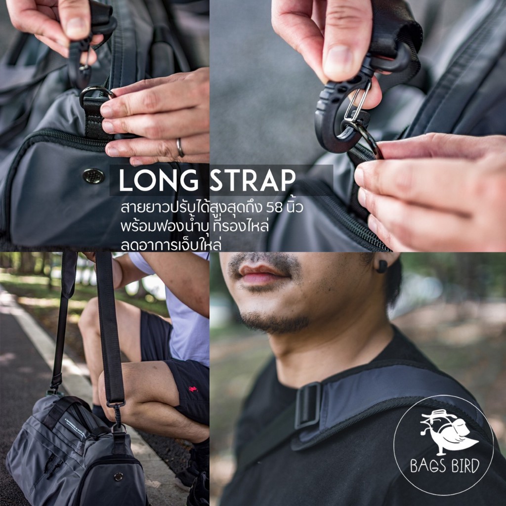 bagsbird รุ่นDM01 จุ25Lกระเป๋าฟิตเนสDuffle ช่องแยกรองเท้า หรือคล้องไหล่ได้ จัดกระเป๋าได้เป็นระเบียบ